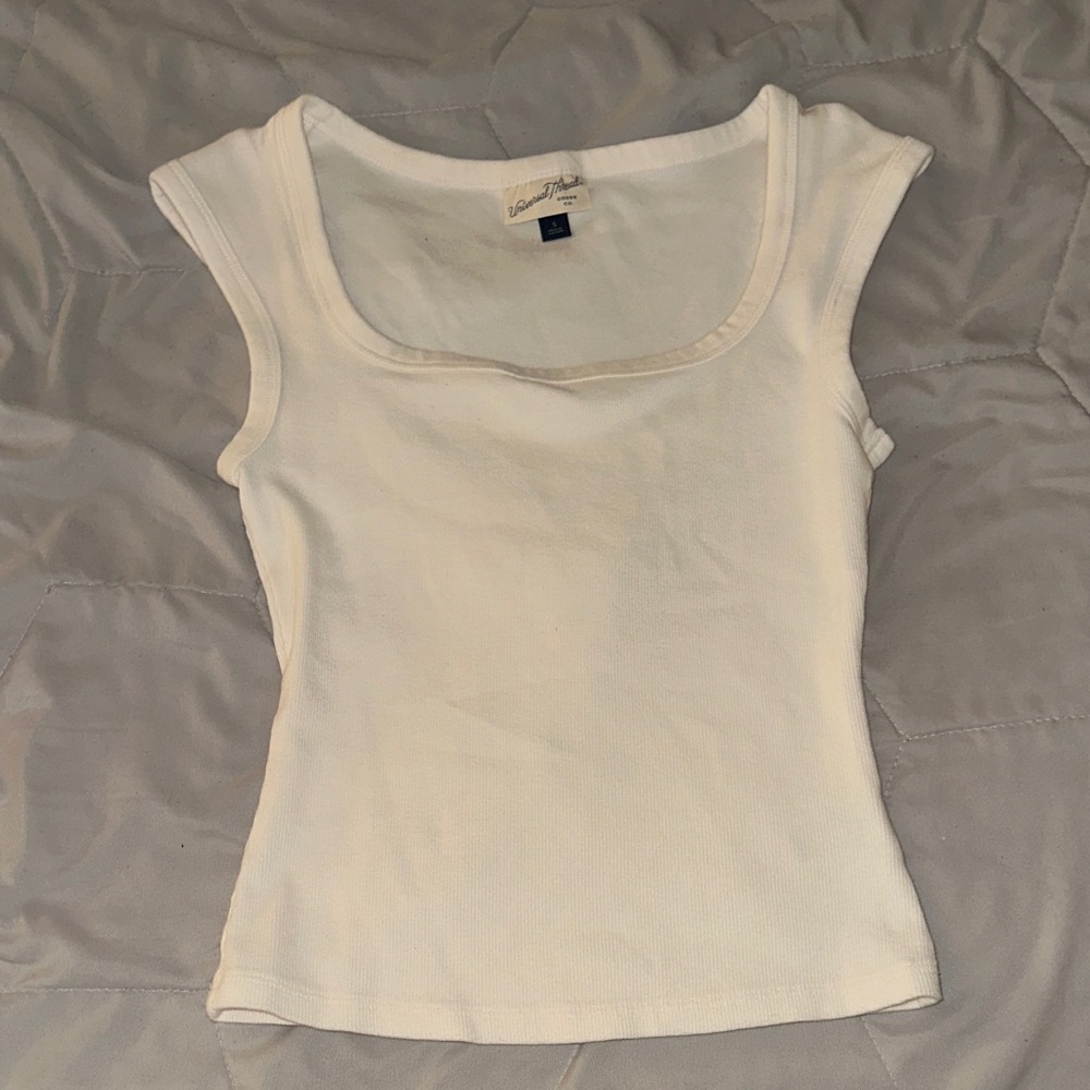 Universal Thread Cream Cap Sleeve Tank Top